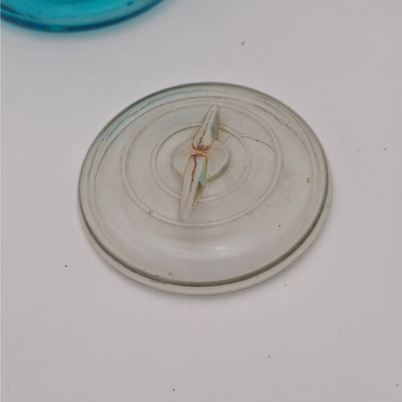 Vintage 1‎ Qt Blue Ball Ideal Mason Glass 1908 - Picture 8 of 9